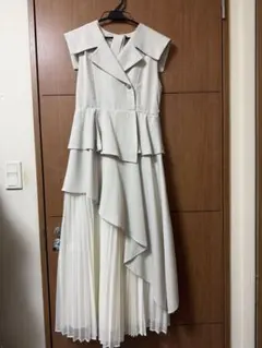 dazzlin アシメプリーツトレンチワンピース