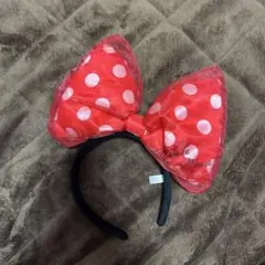 ミニーマウス リボンカチューシャ 赤