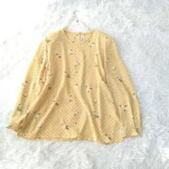 madam Jocondeマダムジョコンダ ポルカドット柄花柄長袖ブラウス M