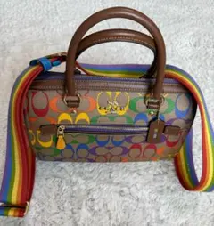 GW SALE コーチ ローワン サッチェル レインボー