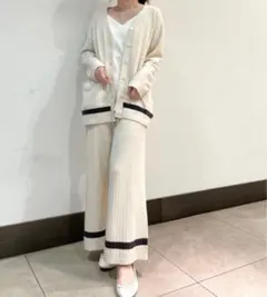 ジェラートピケ スムーズィー　上下セット　アイボリー