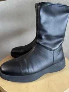ブラックショートブーツ 合成皮革