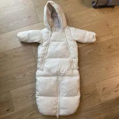 ホワイト フード付き　ジャンプスーツ