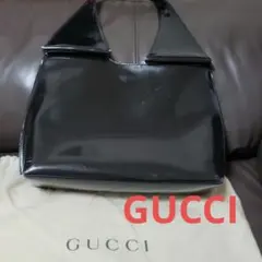012 GUCCI グッチ ショルダーバッグ ナイロンキャンバス 黒 レディース 