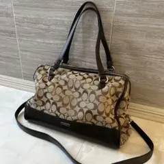 COACH ショルダーバッグ 2ウェイ　シグネチャー　ハンドバッグ