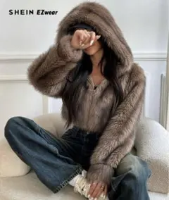 SHEIN ファーアウター ジャケット 201392938