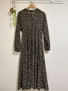 COCO DEAL 花柄ワンピース ブラウン
