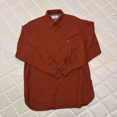 Crocodile 長袖シャツ ボタンダウン テラコッタカラー