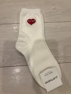 ハート刺繍 ホワイトソックス