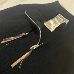 00s 変形 ジップ ハイネック ニット y2k モード グランジ アーカイブ