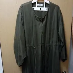 カーキが可愛い♪スプリングコート&ワンピース２way★Ｌ