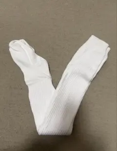 ホワイトリブ編みソックス　ルーズソックス