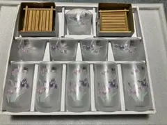 お花柄　グラスセット　昭和レトロ