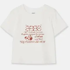 AEAE WEBロゴクロップTシャツ ストロベリー