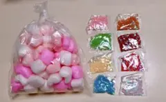 クッション材　デコレーション　発泡スチロール　ハート　スパンコール