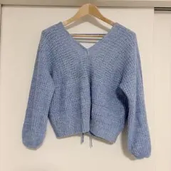 LIP SERVICE リップサービス ブルー ニット フリーサイズ