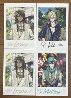 ツイステ展　ランダムカードコレクション　ヴィル　レオナ　マレウス