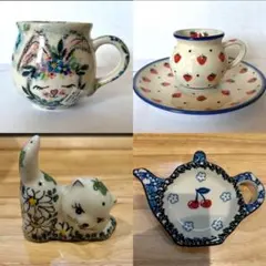 ★GALIA社 ポーリッシュポタリー コーヒー豆 猫 置物 マスコット★ねこ 2025年最新】ポーリッシュポタリー 猫の人気アイテム - メルカリ