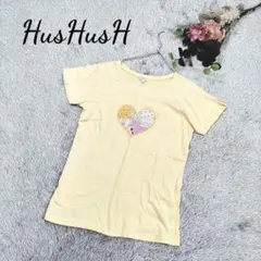 【ハッシュアッシュ】レディース プリントTシャツ ハートモチーフ トップスのサムネイル
