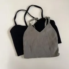 フォーエバー21ビスチェ2枚セット (黒・カーキ)