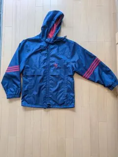 adidas ウィンドブレーカー ネイビー レッド XS