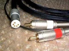 ★自作★ 5ピンソケット+RCA　メッシュチューブ フォノケーブル 150cmのサムネイル