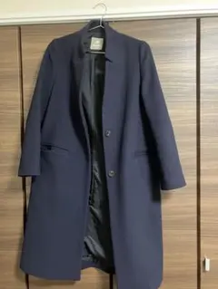 ナノユニバース ネイビー チェスターコート サイズ36