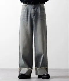【CLEL】ヴィンテージデザイン ロールアップデニムパンツ メンズ 完売品