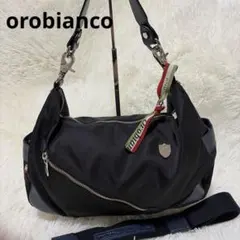 【美品】Orobianco ショルダーバッグ ブラック　2way ブラックのサムネイル