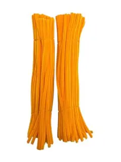 オレンジ　手芸用モール100本2束セット
