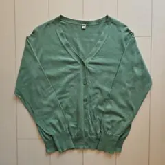 UNIQLO UVカットスーピマコットンVネックカーディガン レディース L