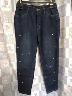 パール付きデニムパンツ