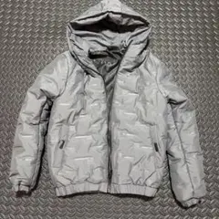 フード付き ダウンジャケット　Lサイズ　グレー