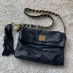 【Tory Burch】ブラックレザーショルダーバッグ