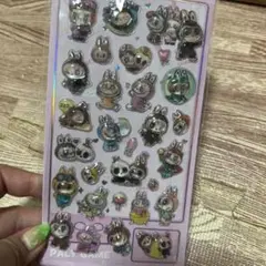 ラブブ　水入り　ボンボンドロップシール　3D