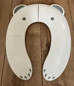 クマ耳デザイン 補助便座 しろくま