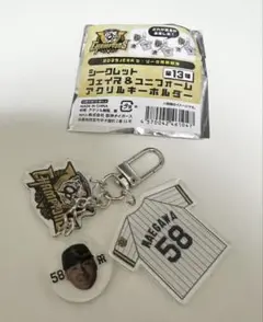 阪神優勝記念 シークレットフェイス&ユニフォーム アクリルキーホルダー前川右京