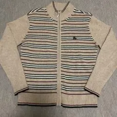 Burberry ニットジップアップカーディガン