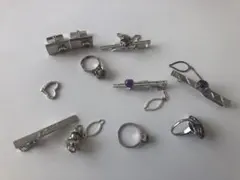 シルバー製　ネクタイピン　指輪　カフス　ピンブローチ　ネックレストップ　まとめて