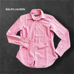 美品　ラルフローレン オックスフォードシャツ ホース刺繍 ピンクポニー　M
