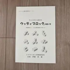 ウッディブロックの使い方 伊藤恭