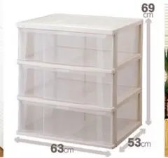【新品❣️❗️】天馬 深い引出しでたっぷり入る収納ケース コスパ 衣装ケース 3段のサムネイル