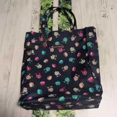 【レア商品】♡LADUREE ラデュレ　マカロン柄　バラ柄　トートバッグ♡のサムネイル