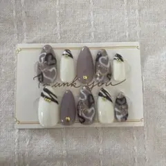 ハートデザイン ネイルチップ 10個セット