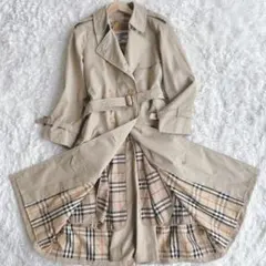 【美品】BURBERRY バーバリー トレンチコート ナイロン ノバチェック M BURBERRY トレンチコート ナイロン ノバチェック ベルト付き