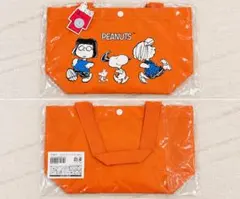 スヌーピー PEANUTS トートバッグ オレンジ