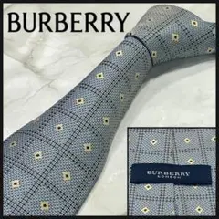 ☆即発 Burberry バーバリー ネクタイ シルク100% 幾何学模様