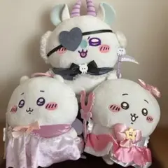 まじかるちいかわ てんし　あくま　ハチワレ　モモンガBIGぬいぐるみ　3点セット