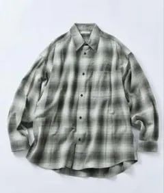 【美品】Relax Fit リラックスフィットオンブレチェックネルシャツSサイズ