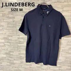 ジェイリンドバーグ　ポロシャツ　【M】　ネイビー　おしゃれ　シンプル　カジュアル